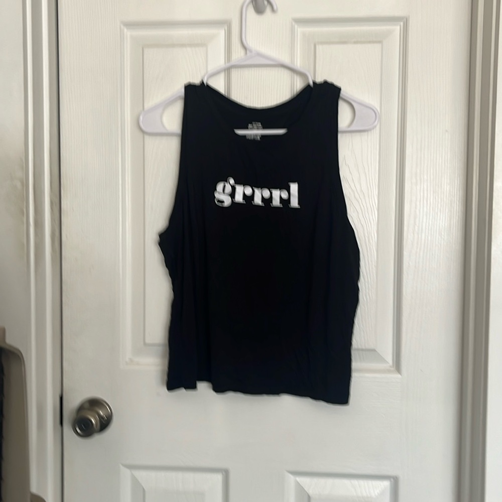 Grrrl Open Back Tank size Heather